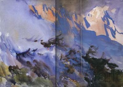 John Singer Sargent Mountain Fire (mk18) Spain oil painting art